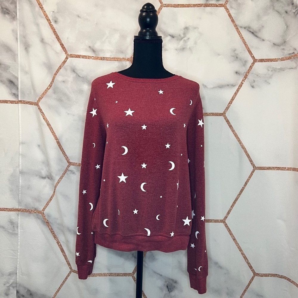 Wildfox Essential Moon & Stars Pullover